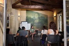 The students for the first three months run an intensive Italian course. Italian is a commonlanguage used to talk inside the structure because neutral.